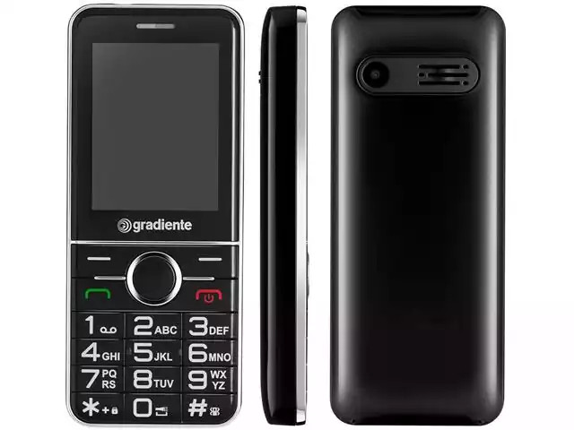 Celular Gradiente Vibe GFP205 Dual Chip MP3 Desbloqueado Preto