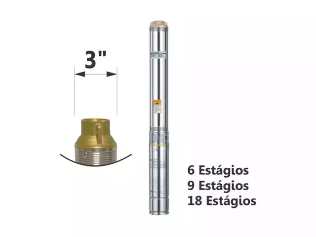 Motobomba Submersa Eletroplas Caneta S/CB 1/2CV Monofásico