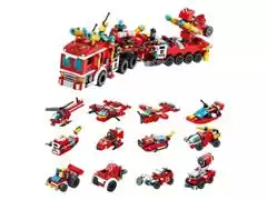 Blocos de Montar Cubic City Multilaser Bombeiro 12 em 1 com 572 Peças - 5
