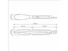 Pegador Multiuso Tramontina Moldê em Silicone Cinza e Aço Inox 29CM - 3