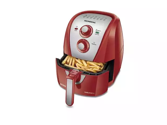 Fritadeira Elétrica Mondial AFN-40-RI Air Fryer Family Inox Red