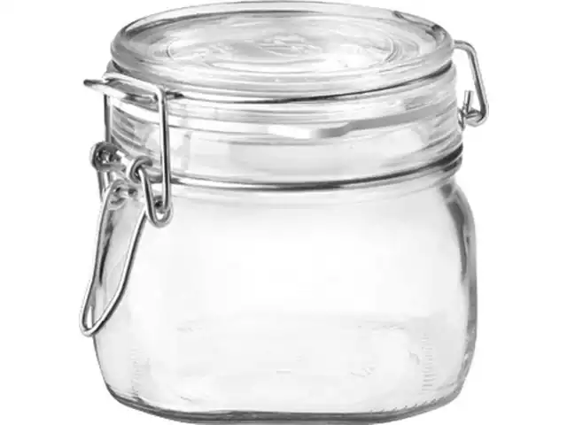 Pote Hermético de Vidro Bormioli Rocco Fido 500ML Tampa Transparente