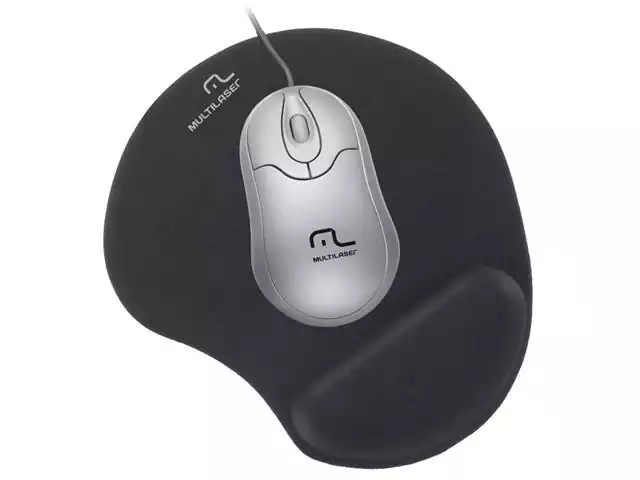 Mouse Pad com Apoio Ergonômico em Gel Preto Multilaser AC024