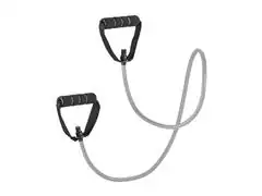Extensor Atrio Fitness Toning Tube Elástico com Alça Cinza/Preto ES223 - 0