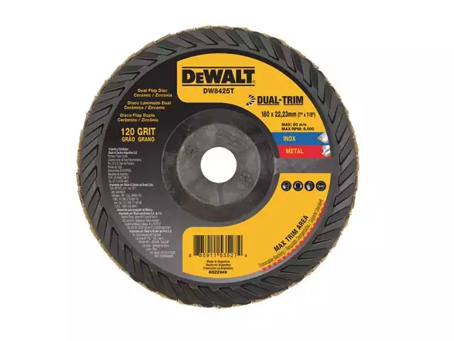 Disco Flap Dual Trim Dewalt 7" x 7/8" Z120 DW8425T