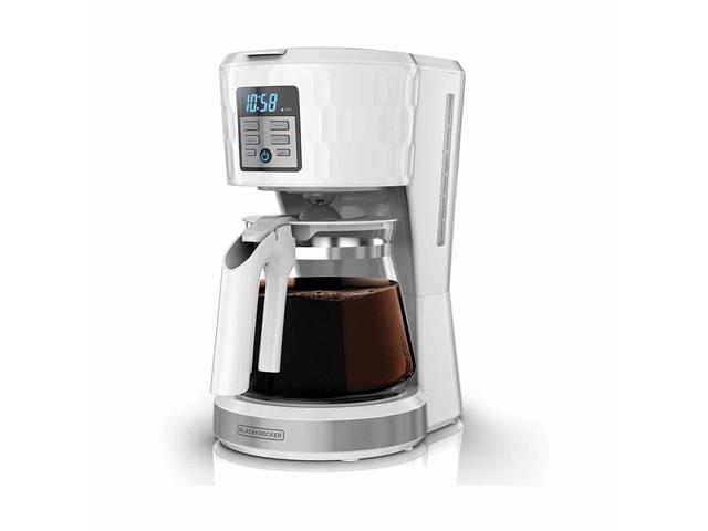 Cafetera Black+Decker de Goteo 220V 12 Tazas para Café Molido Blanco