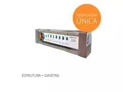 Kit Estante Gaveteiro Presto com 25 Gavetas Bin Nº 3 Azul - 2