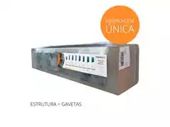 Kit Estante Gaveteiro Presto com 49 Gavetas Mistas Azul - 2