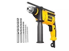 Furadeira de Impacto 1/2" 13mm DeWalt com Kit 5 Brocas 710W - 0