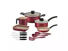 Kit para Cozinha Tramontina Turim Vermelho 12 Peças