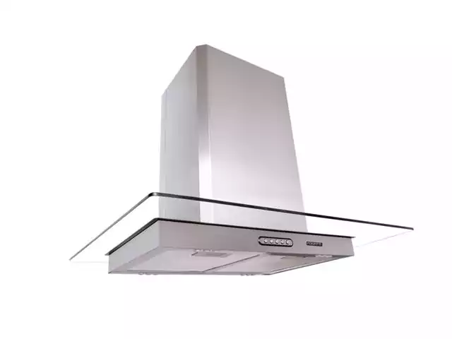 Coifa de Parede Ilha de Vidro Reto Fogatti Inox 90CM