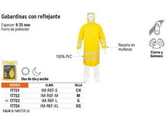 Impermeable Truper gabardina doble capa y reflejante Amarillo - 1