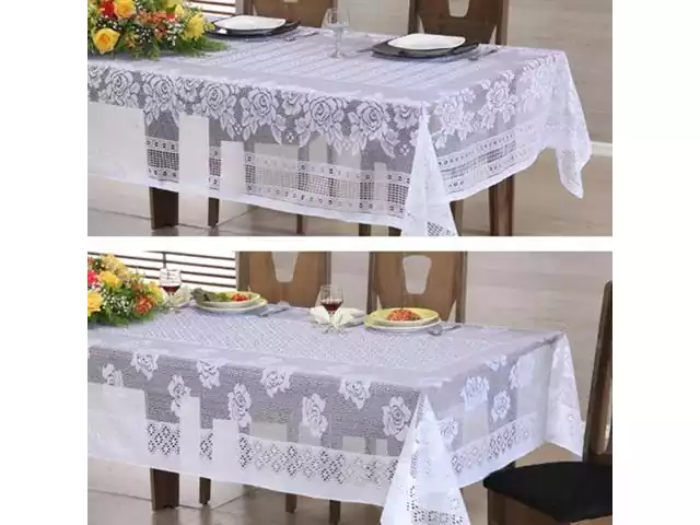 Toalha de Mesa Renda Bene Casa 160 x 220cm Branca