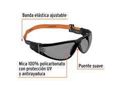 Lentes de seguridad Truper Banda elástica Protección UV - 1