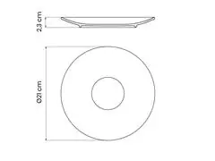 Prato de Sobremesa Tramontina Rústico MarromHS Porcelana Decorada 21CM - 2